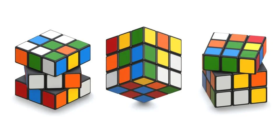 Rubiks Cube Set Foto stock