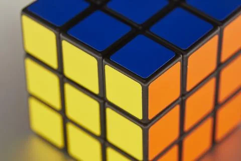 Rubik's cube solved 스톡 사진