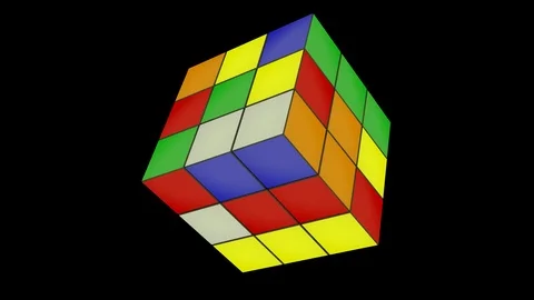  Rubik's Cube Solving Itself Stock Footage 113972890