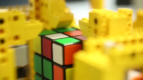 Rubik's Cube solving robot Stock-Footage 71100708
