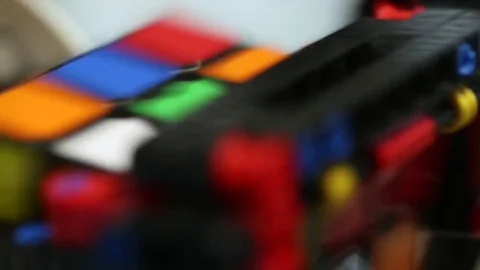 Rubik's Cube solving robot Stock-Footage 71101507