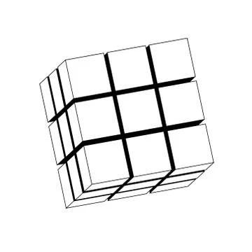 The Rubik's cube in vector Stockillustratie