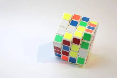 The Rubik`s cube on the white background. Stock Photos