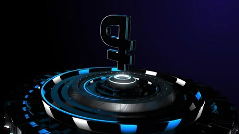 Ruble animation repeat loop future Stock Footage 256582341