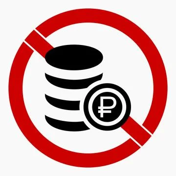 Ruble ban. Stock Illustration