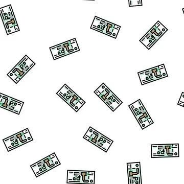 Ruble rub vector seamless pattern Stock Illustration