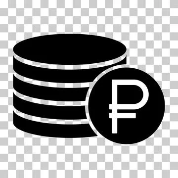 Ruble stack coin, flat icon money design, cash sign vector illustration Stock Illustration