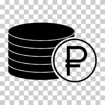 Ruble stack coin, flat icon money design, cash sign vector illustration 스톡 일러스트