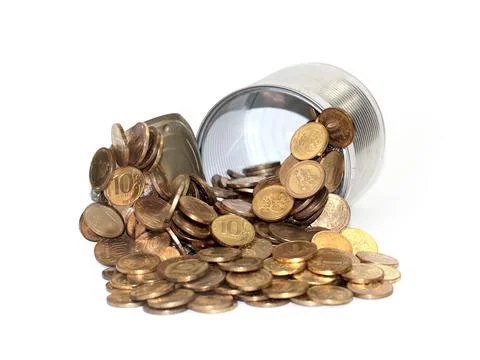 Rubles in a can Stock Photos