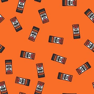 Rubs smoker vector seamless pattern Stock Illustration