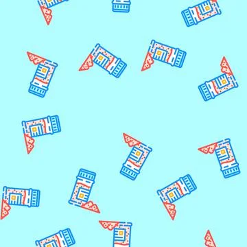 Rubs smoker vector seamless pattern Stock Illustration