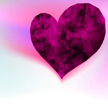 Ruby abstract purple heart.  + EPS8 Illustrazione stock