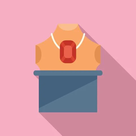 Ruby auction icon flat vector. Buy price Stock Illustration