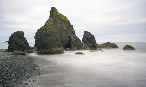 Ruby beach long exposure Stock Photos