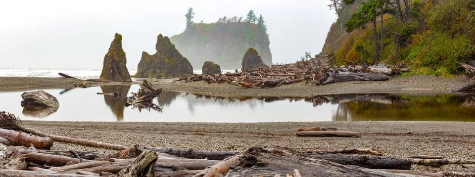 Ruby Beach, Olympic National Park in the U.S. state of Washington Stock Photos