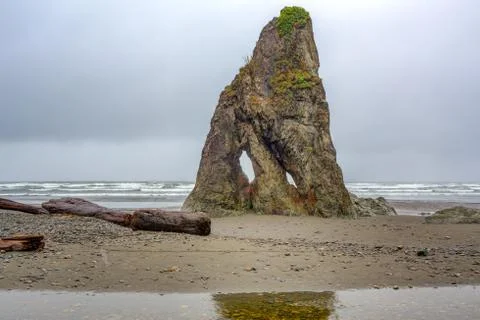 Ruby Beach, Olympic National Park in the U.S. state of Washington Stock Photos