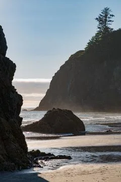 Ruby Beach in the Olympic National Park, UNESCO World Heritage Site, Pacific Foto stock