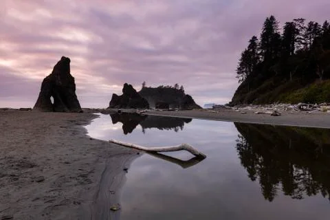 Ruby Beach, Olympic National Park, UNESCO World Heritage Site, Washington State, Foto stock