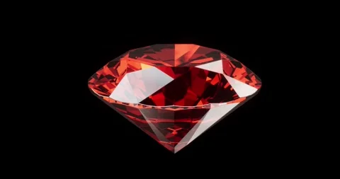 Ruby  on black background Video stock 332544550