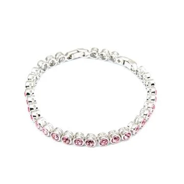 Ruby Bracelet isolated on white Stock Photos