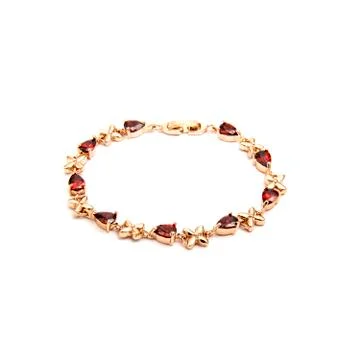 Ruby Bracelet isolated on white Stock Photos
