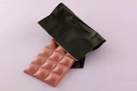 Ruby chocolate candy snack bar Stock Photos