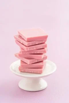 Ruby chocolate food trend Stock Photos