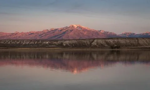 Ruby Colored Mountain in Nevada wilderness Stock Photos