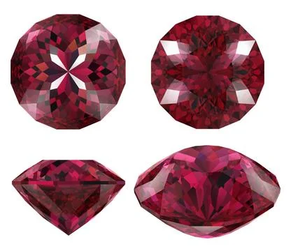 Ruby cut jewel isolated Ruby cut jewel isolated on white background Copyri... 库存照片