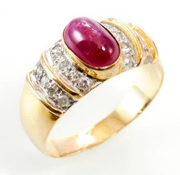 Ruby diamond ring 스톡 사진