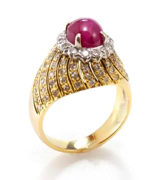 Ruby diamond ring 스톡 사진