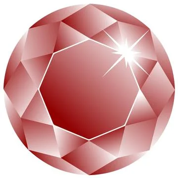 Ruby face against white ruby face against white background, abstract vecto... Stock Photos