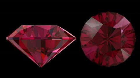 Ruby five star gem rotation loop Stock Footage 755209