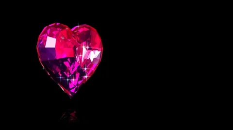 Ruby in the form of heart Stock Footage 4484783