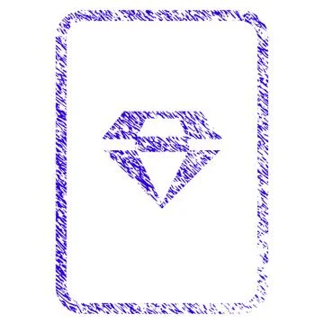 Ruby Gambling Card Icon Grunge Watermark Stock Illustration
