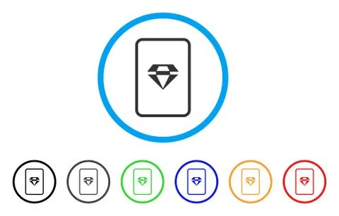 Ruby Gambling Card Vector Icon Stock Illustration