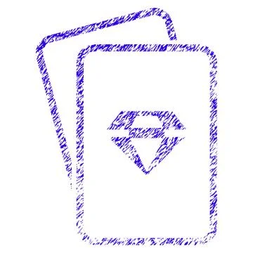 Ruby Gambling Cards Icon Grunge Watermark Stock Illustration