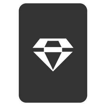 Ruby Gaming Card Flat Icon Stock Illustration
