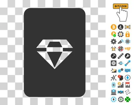 Ruby Gaming Card Icon with Bonus Illustrazione stock