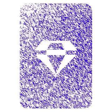 Ruby Gaming Card Icon Grunge Watermark Illustrazione stock