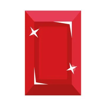 Ruby gem stone Stock Illustration