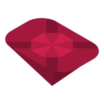 Ruby gemstone icon, isometric style Illustrazione stock