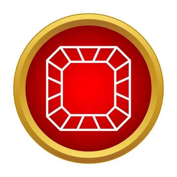 Ruby gemstone icon representing luxury and preciousness Illustrazione stock