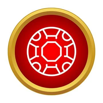 Ruby gemstone icon representing luxury and treasure Stock Illustration