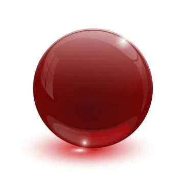 Ruby glassy ball Stock Illustration
