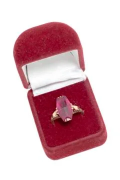 Ruby golden ring 库存照片