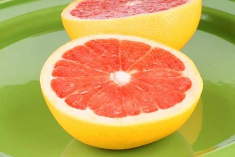  Ruby grapefruit close-up Close-up of a half cut ruby grapefruit Copyright... 写真素材