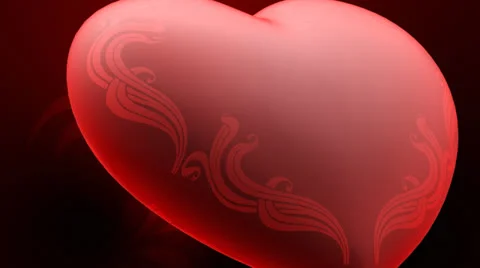 Ruby heart and golden ring Video stock 24724669