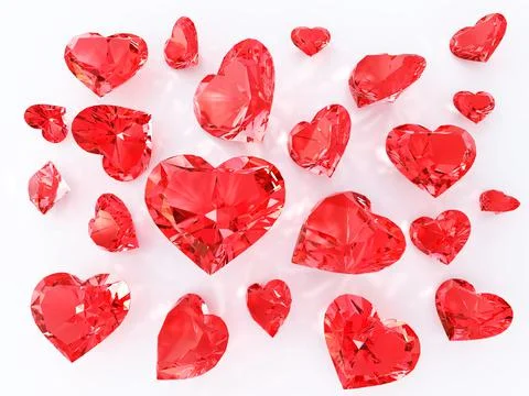 Ruby in the heart faceting Illustrazione stock