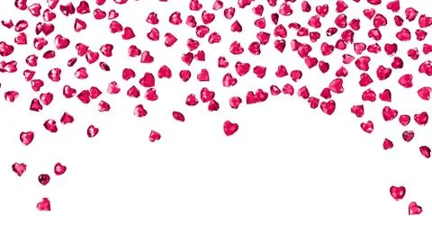 Ruby hearts on white 库存插图
